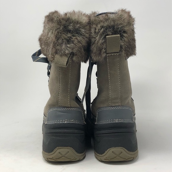 Khombu Ladies' Leather Slope Winter Boots B - Picture 5 of 7